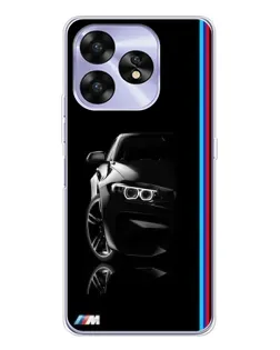 Чехол для UMIDIGI A15C с картинкой «Силуэт BMW в темноте»