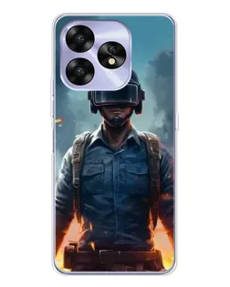 Чехол для UMIDIGI A15C с картинкой «PUBG — реалистичный герой»