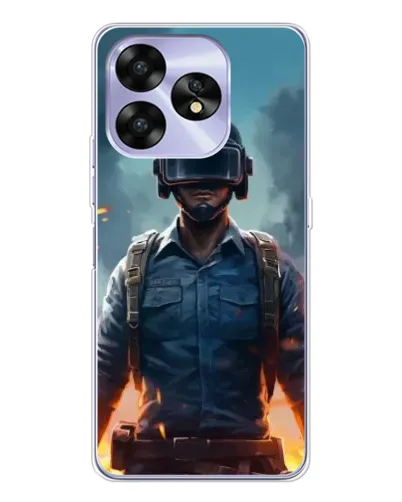 Чехол для UMIDIGI A15C с картинкой «PUBG — реалистичный герой»