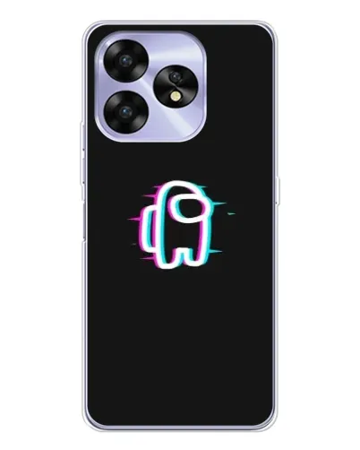 Чехол для UMIDIGI A15C с картинкой «Among Us неон»