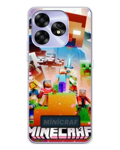 Чехол для UMIDIGI A15C с картинкой «Minecraft герои игры»