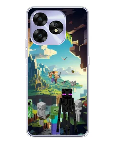 Чехол для UMIDIGI A15C с картинкой «Эндермен в лесу»