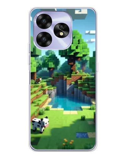Чехол для UMIDIGI A15C с картинкой «Minecraft летний день»