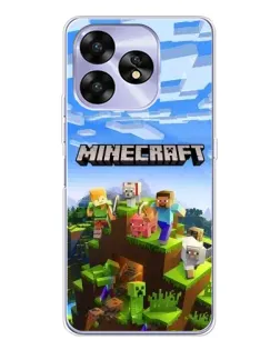 Чехол для UMIDIGI A15C с картинкой «Minecraft классический мир»