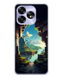 Чехол для UMIDIGI A15C с картинкой «Вид из пещеры»