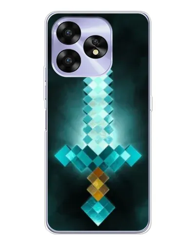 Чехол для UMIDIGI A15C с картинкой «Алмазный меч неон»