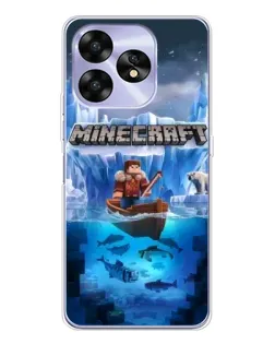 Чехол для UMIDIGI A15C с картинкой «Minecraft ледяной мир»