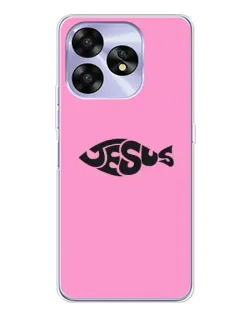 Чехол для UMIDIGI A15C с картинкой «Розовый символ  Jesus»