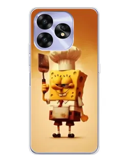 Чехол для UMIDIGI A15C с картинкой «Губка Боб повар»