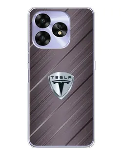 Чехол для UMIDIGI A15C с картинкой «Металлическая текстура Tesla»