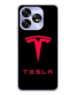 Чехол для UMIDIGI A15C с картинкой «Tesla Red Logo»