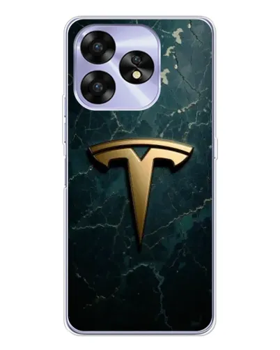 Чехол для UMIDIGI A15C с картинкой «Мраморная Tesla Gold»