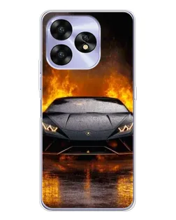 Чехол для UMIDIGI A15C с картинкой «Lamborghini в огне»