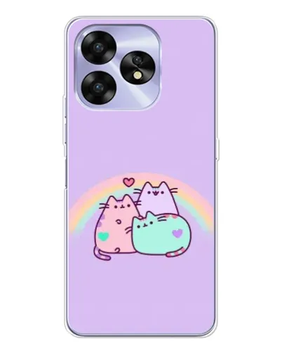 Чехол для UMIDIGI A15C с картинкой «Радужные Пушины»