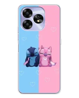 Чехол для UMIDIGI A15C с картинкой «Stitch и Angel Love»