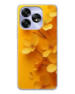 Чехол для UMIDIGI A15C с картинкой «Золотые лепестки»