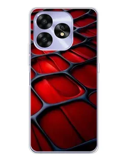 Чехол для UMIDIGI A15C с картинкой «Красная глянцевая сетка»