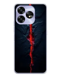 Чехол для UMIDIGI A15C с картинкой «Kрасная лавовая трещина»