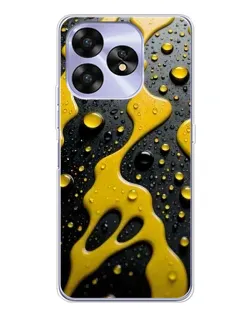 Чехол для UMIDIGI A15C с картинкой «Жидкое желтое золото»