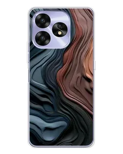 Чехол для UMIDIGI A15C с картинкой «Цветные волны каньона»