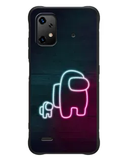 Чехол для UMIDIGI Bison X20 с картинкой «Among Us неон-арт»
