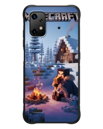 Чехол для UMIDIGI Bison X20 с картинкой «Зимний Minecraft»