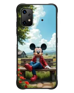 Чехол для UMIDIGI Bison X20 с картинкой «Микки на скамейке»