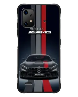 Чехол для UMIDIGI Bison X20 с картинкой «Mercedes — белый карбон»