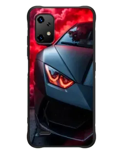 Чехол для UMIDIGI Bison X20 с картинкой «Lamborghini красное сияние»