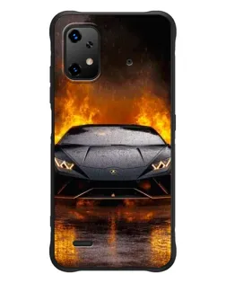 Чехол для UMIDIGI Bison X20 с картинкой «Lamborghini в огне»