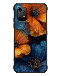 Чехол для UMIDIGI Bison X20 с картинкой «Яркая сине-оранжевая флора» Чехол для UMIDIGI Bison X20 с картинкой «Яркая сине-оранжевая флора»
