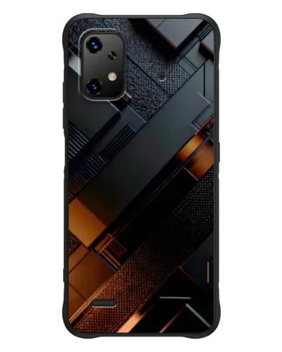 Чехол для UMIDIGI Bison X20 с картинкой «Черные геометрические блоки»