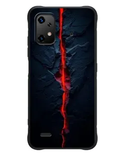 Чехол для UMIDIGI Bison X20 с картинкой «Kрасная лавовая трещина»