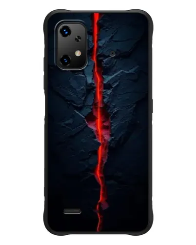 Чехол для UMIDIGI Bison X20 с картинкой «Kрасная лавовая трещина»
