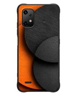 Чехол для UMIDIGI Bison X20 с картинкой «Геометрия оранжевых кругов»