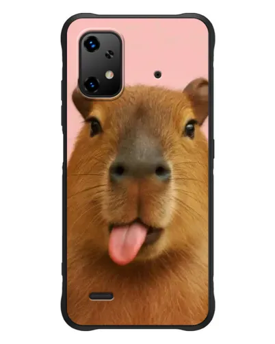 Чехол для UMIDIGI Bison X20 с картинкой «Капибара с языком»