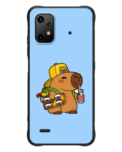 Чехол для UMIDIGI Bison X20 с картинкой «Капибара на скейте»