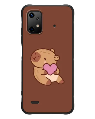 Чехол для UMIDIGI Bison X20 с картинкой «Капибара с сердцем»