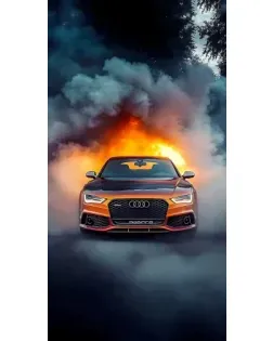 Чехол для UMiDiGi с картинкой «Audi в огненном дыму»