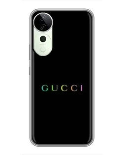 Чехол для Vivo iQOO Z10R с картинкой «Gucci — неоновый минимализм»