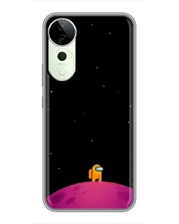 Чехол для Vivo iQOO Z10R с картинкой «Одинокий герой на планете»