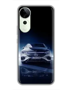Чехол для Vivo iQOO Z10R с картинкой «Ночной Mercedes EQ»