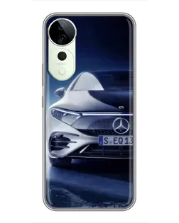 Чехол для Vivo iQOO Z10R с картинкой «Mercedes EQ — будущее»