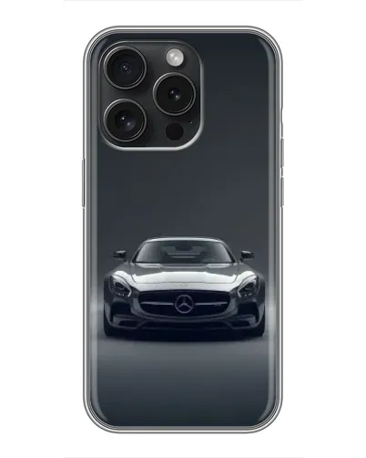 Чехол для Vivo iQOO Z11 Turbo с картинкой «Mercedes на черном»