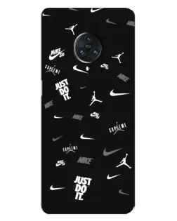 Чехол для Vivo Nex 3 с картинкой «Nike Black Pattern»