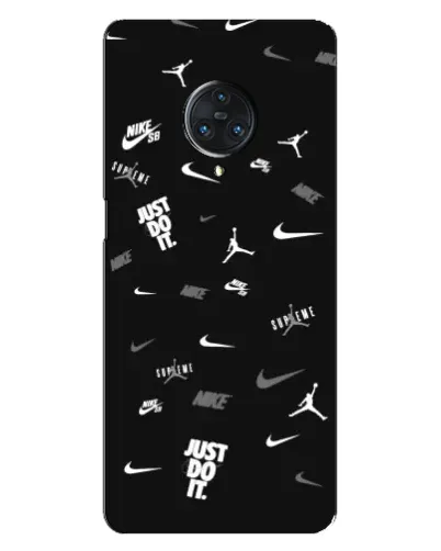 Чехол для Vivo Nex 3 с картинкой «Nike Black Pattern»