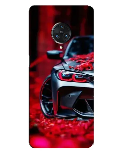 Чохол для Vivo Nex 3 з картинкою «Спортивна BMW та квіти»