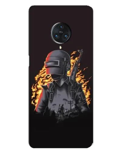 Чехол для Vivo Nex 3 с картинкой «PUBG — огненный силуэт» Чехол для Vivo Nex 3 с картинкой «PUBG — огненный силуэт»