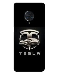 Чехол для Vivo Nex 3 с картинкой «Tesla — серебристое авто»