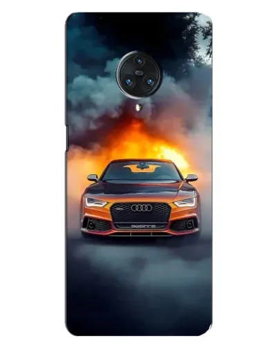 Чехол для Vivo Nex 3 с картинкой «Audi в огненном дыму»